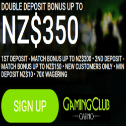 Gaming Club Casino New Zealand deposit bonus