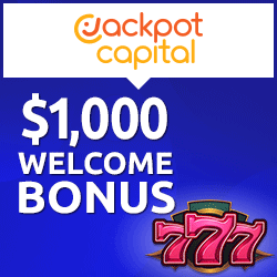 100% up to $1000 welcome bonus + free spins at Jackpot Capital