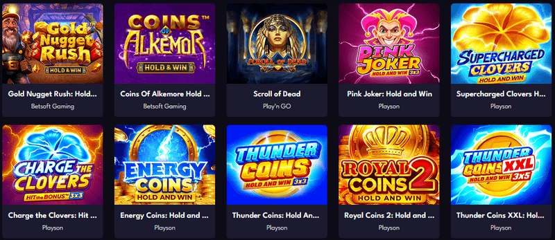 Allstarz Casino games