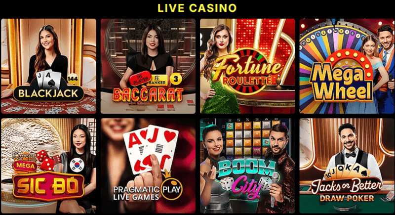 Screenshot of Captain Cooks Casino live dealer games