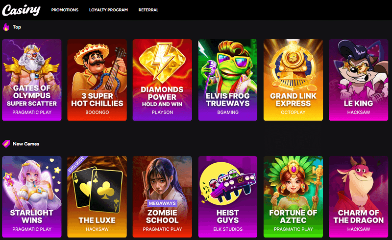 Casiny Casino games