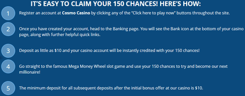 Cosmo Casino bonuses