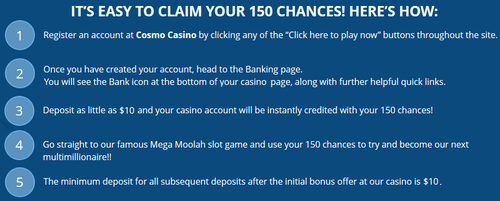 Cosmo Casino bonuses