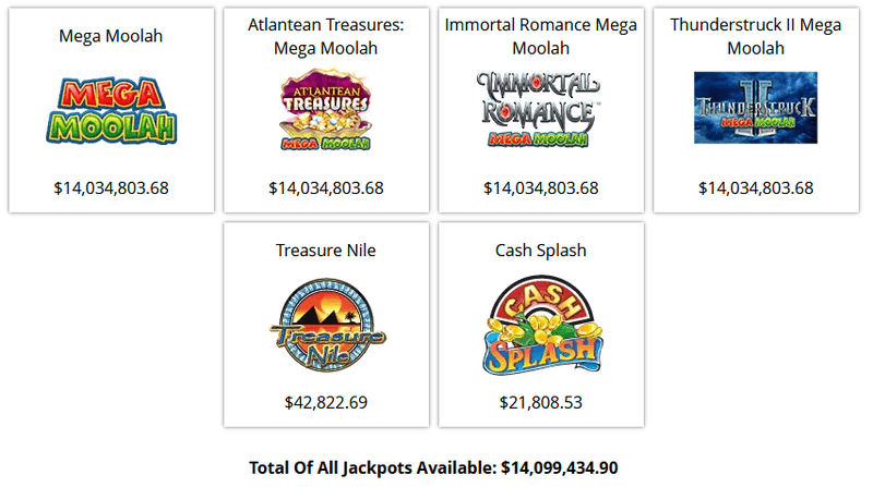 Cosmo Casino progressive jackpots