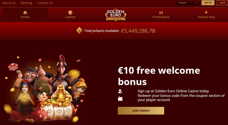 Golden Euro Casino homepage