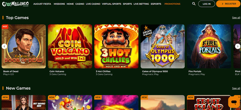 Gomblingo Casino games