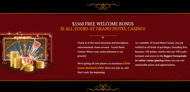 Grand Hotel Casino bonuses