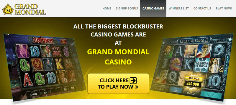 Grand Mondial Casino blockbuster games