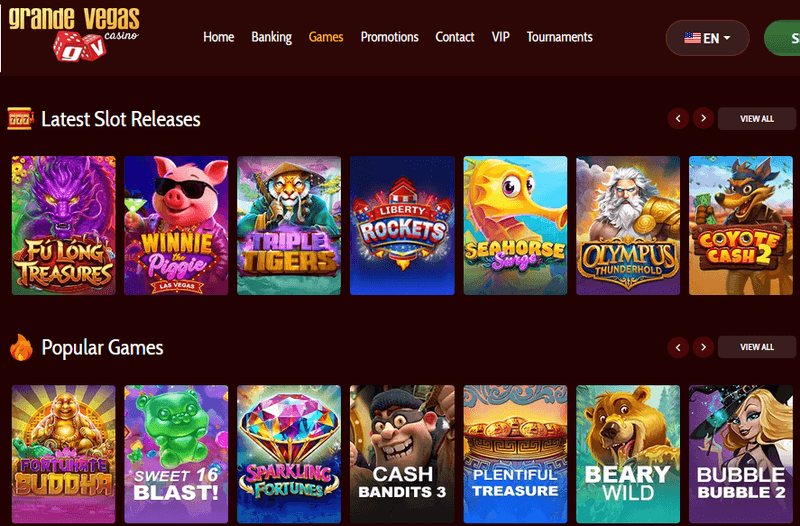 Grande Vegas Casino games
