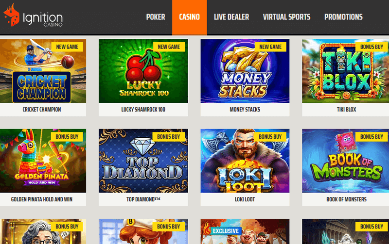 Ignition Casino games