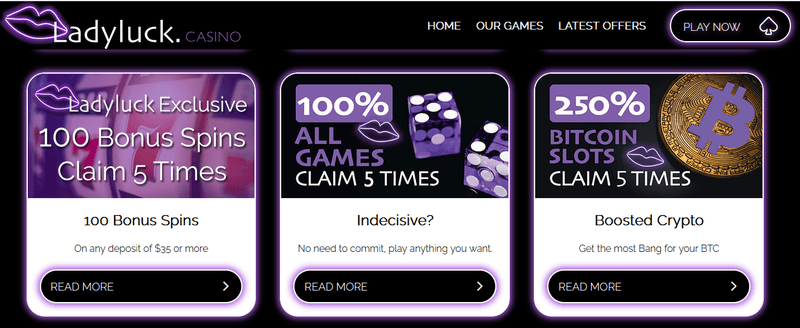 Lady Luck Casino bonuses