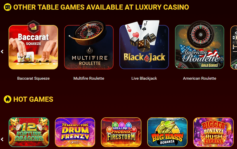 Luxury Casino games screenshot