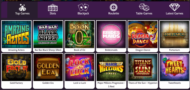 Mummys Gold Casino games screenshot