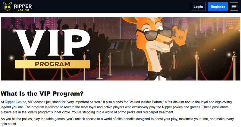 Ripper Casino VIP program
