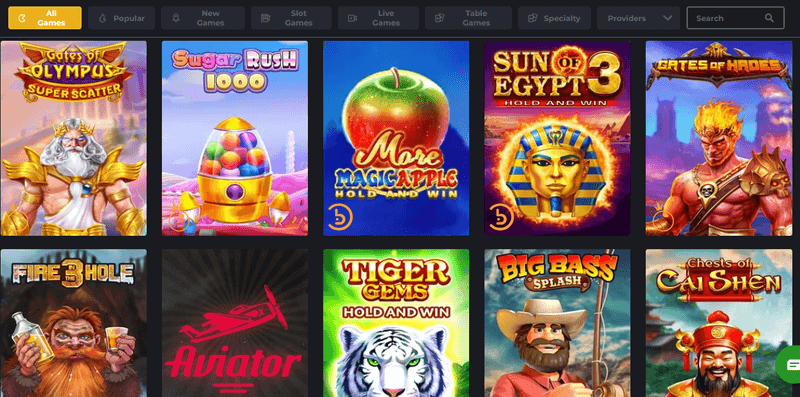 Screenshot of Royal Reels Casino games