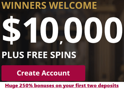 Welcome bonus at SlotsWin Casino