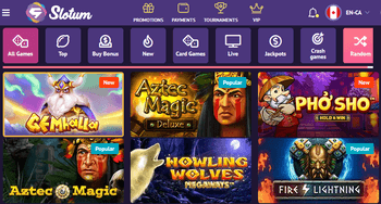 Slotum online casino Games