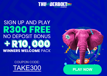Thunderbolt Casino homepage screenshot
