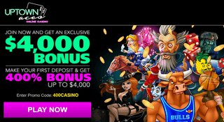 Uptown Aces Casino 400% Bonus
