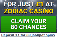 Zodiac Casino UK millionaire bonus