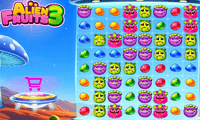 Screenshot of Alien Fruits 3 slot game