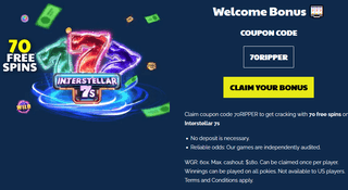 Ripper Casino - 70 free spins for Australia