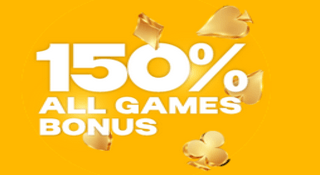SunnySpins Casino - 150% All Games Bonus